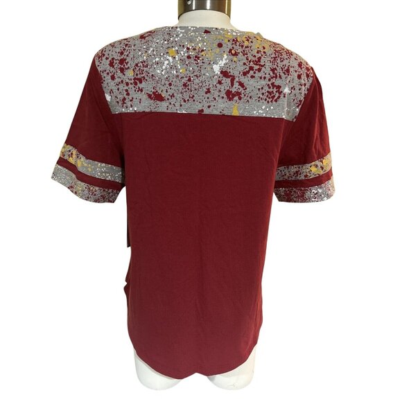 USC Trojans Splatter Paint SS Shirt Women's M Colosseum Athletics NEW - Picture 7 of 8